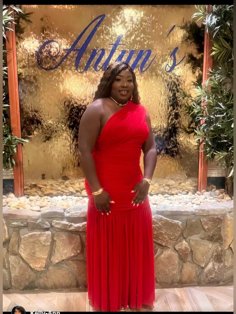 Elegant One-Shoulder Red Evening Dress